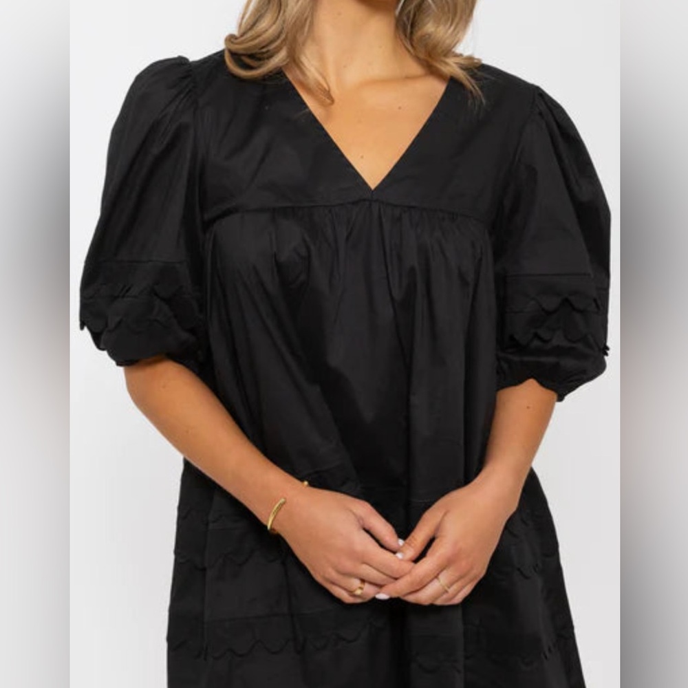 Karlie Poplin Black Dress